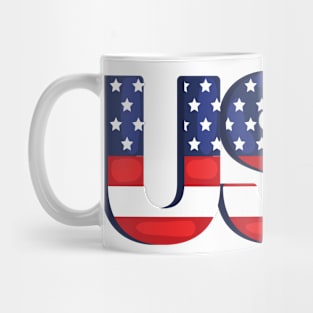 Isolated Usa Letters Mug